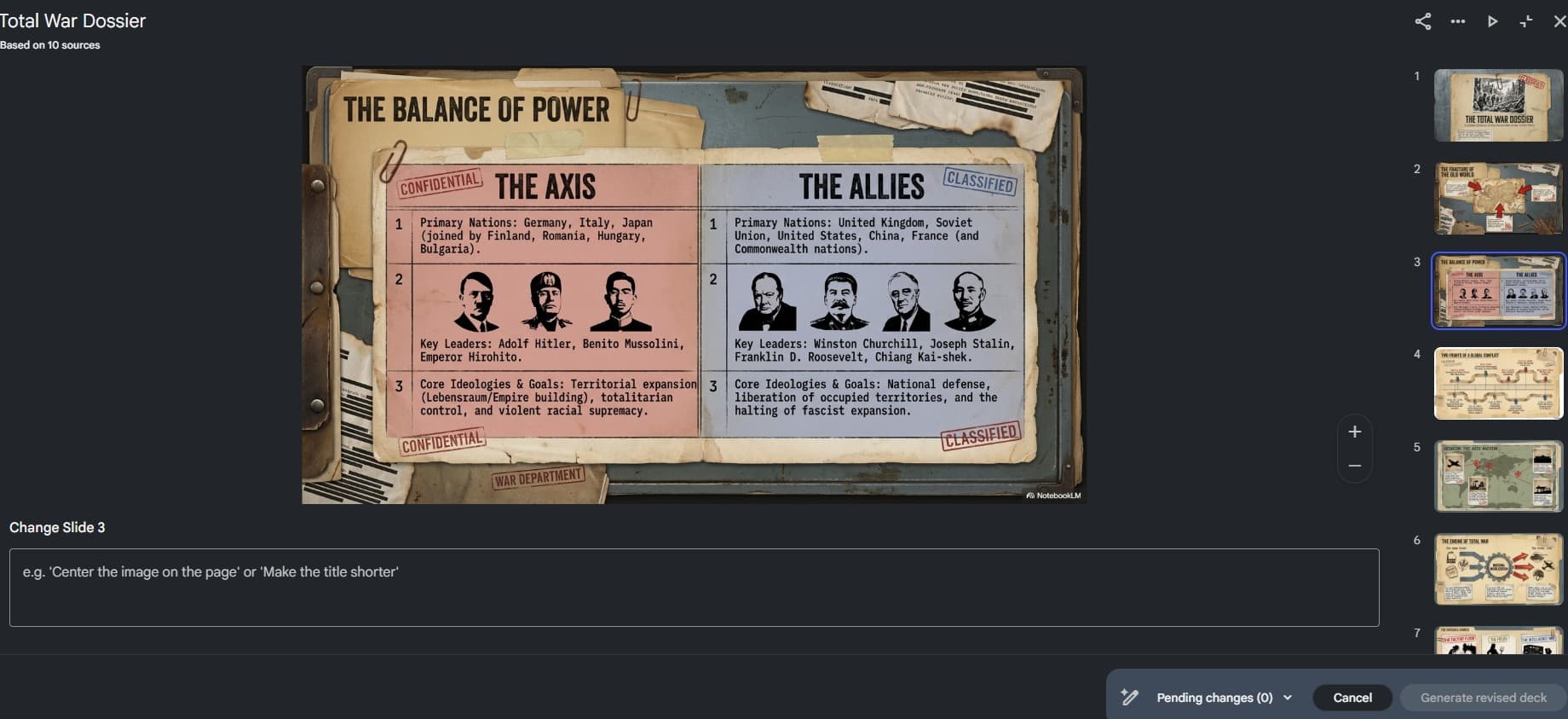 NotebookLM dossier deck on British rationing