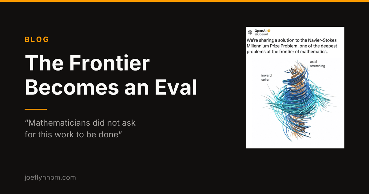 The Frontier Becomes an Eval